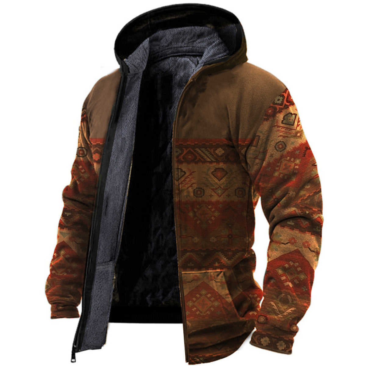 Men's Hooded Printed Sweater All-matching Loose