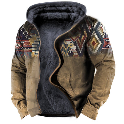 Men's Hooded Printed Sweater All-matching Loose