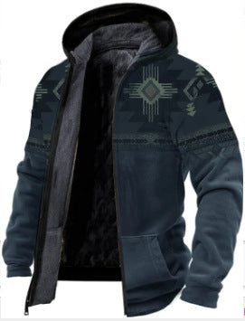 Men's Hooded Printed Sweater All-matching Loose